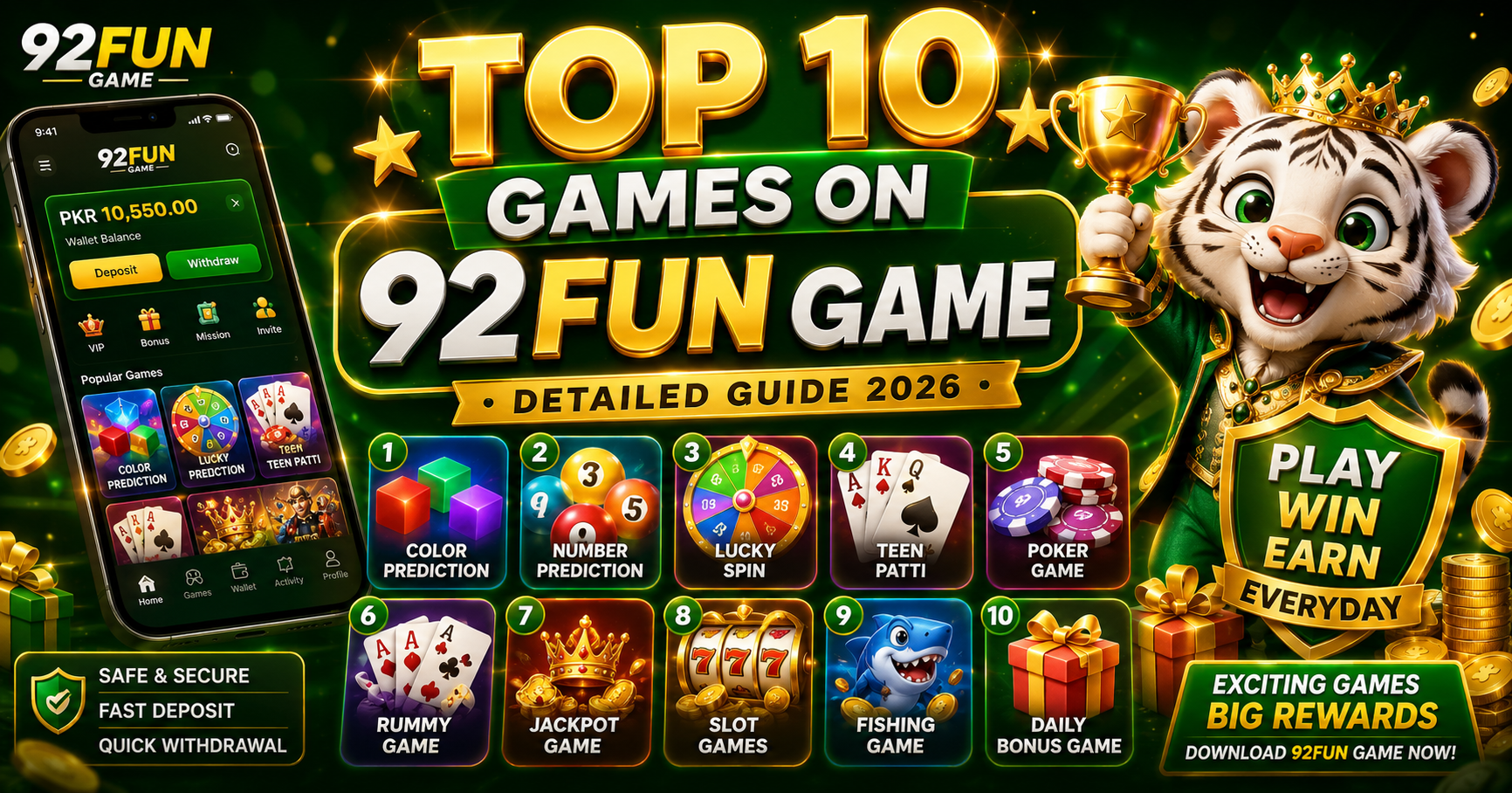 Top 10 Games on 92Fun Game